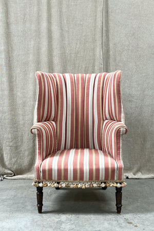 Barrel back armchair (£1,200 'as is' (inc. reupholstery + £1,200)