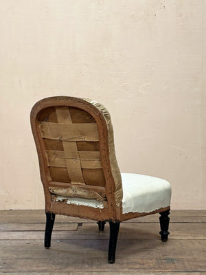 Button back slipper chair 'as is'