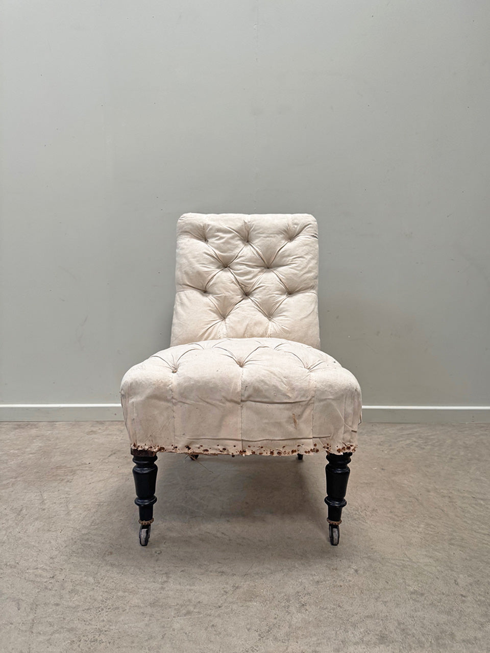 Mid 1800s slipper chair 'as is'