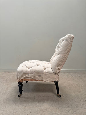 Mid 1800s slipper chair 'as is'