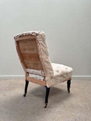 Mid 1800s slipper chair 'as is'