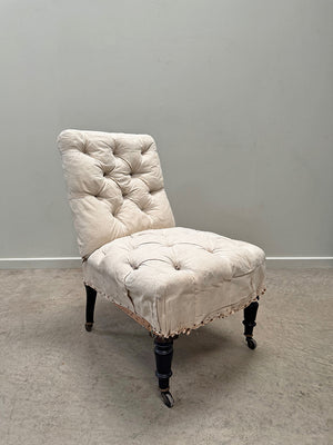 Mid 1800s slipper chair 'as is'