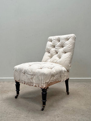 Mid 1800s slipper chair 'as is'