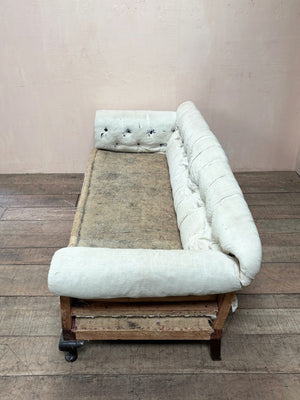 Button back English sofa (inc. restoration and re-upholstery (ex. fabric)) (Reserved)