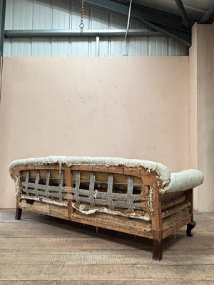 Button back English sofa (inc. restoration and re-upholstery (ex. fabric)) (Reserved)