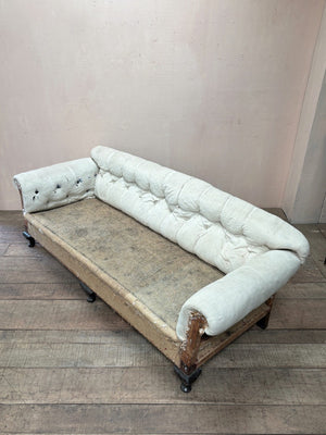 Button back English sofa (inc. restoration and re-upholstery (ex. fabric)) (Reserved)