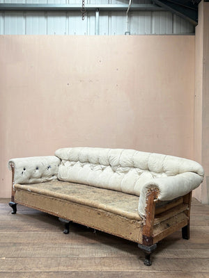 Button back English sofa (inc. restoration and re-upholstery (ex. fabric)) (Reserved)