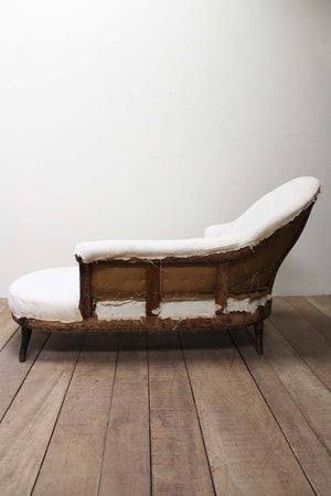 Mid 19th century chaise longue for re-upholstery (inc. reupholstery, ex. fabric)