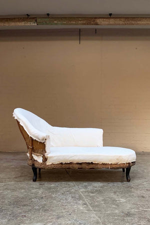 Mid 19th century chaise longue for re-upholstery (inc. reupholstery, ex. fabric)
