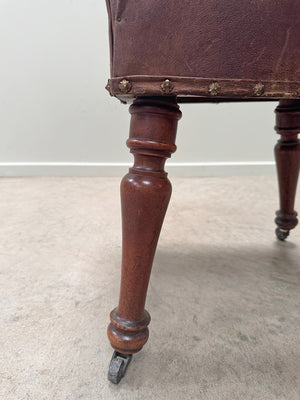 Leather top stool 'as is'