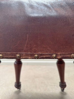 Leather top stool 'as is'