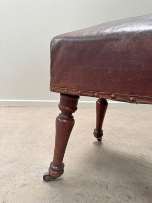 Leather top stool 'as is'