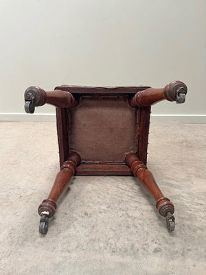 Leather top stool 'as is'