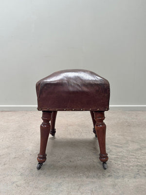 Leather top stool 'as is'