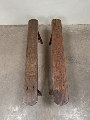 Pair of small benches