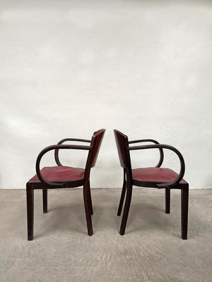 Pair of walnut veneer bridge chairs 'as is'