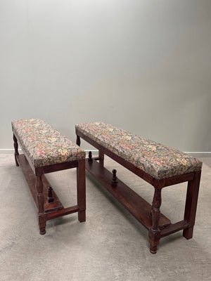 Pair of upholstered benches