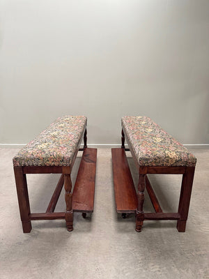 Pair of upholstered benches