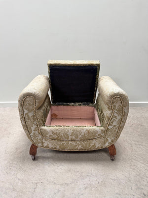 Upholstered stool with storage 'as is'