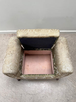 Upholstered stool with storage 'as is'