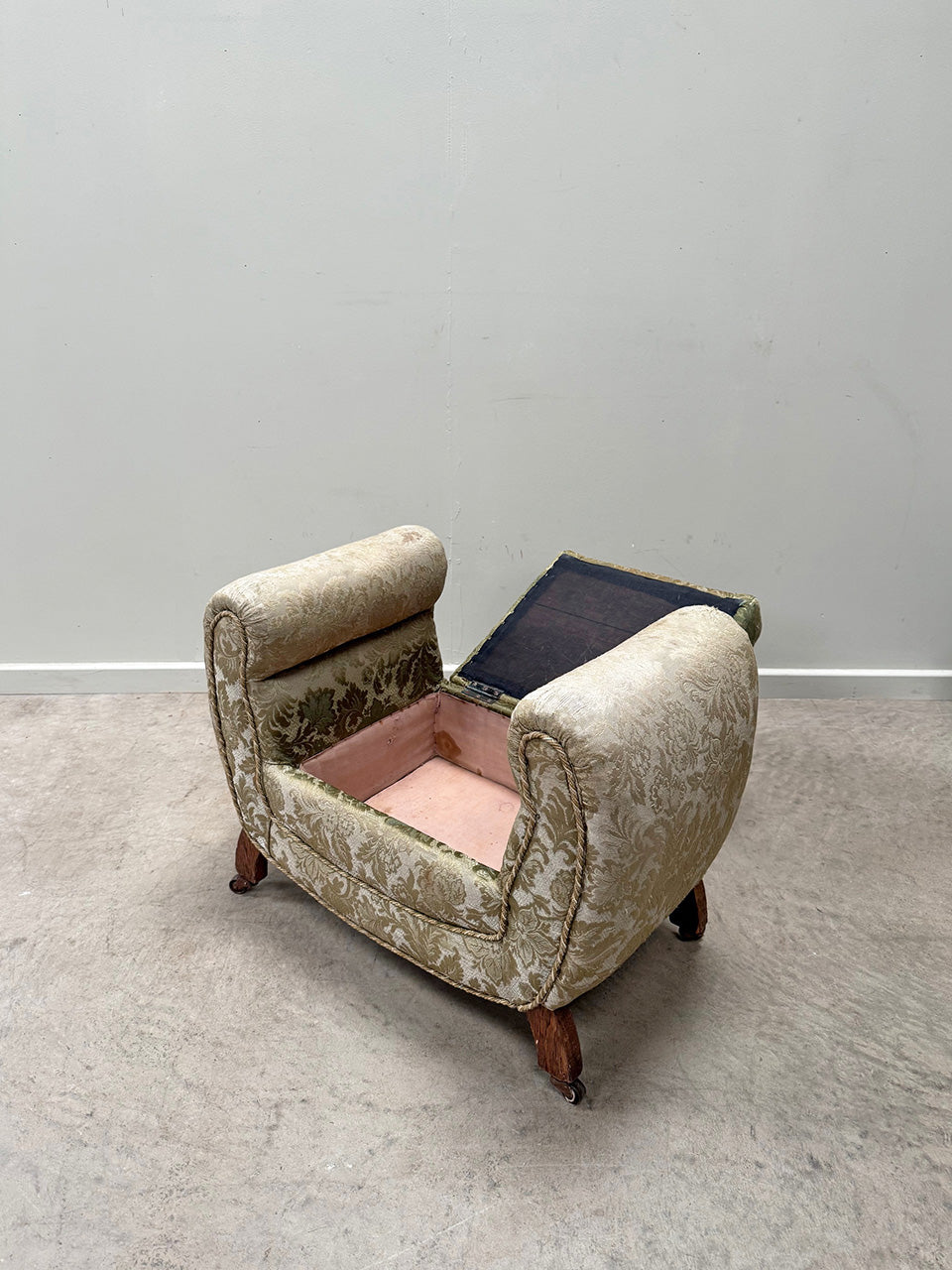 Upholstered stool with storage 'as is'