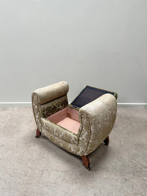 Upholstered stool with storage 'as is'