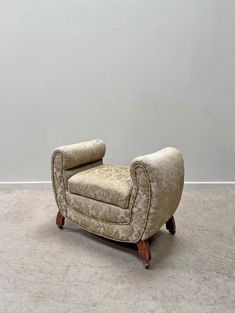 Upholstered stool with storage 'as is'