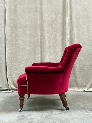 Victorian armchair (£1,000 'as is (inc. re-upholstery + £1,200)