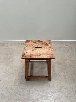 Walnut A-frame stool