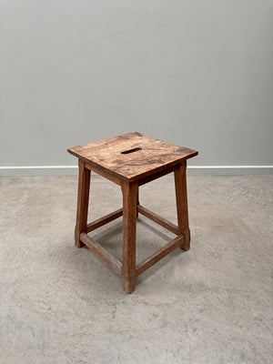 Walnut A-frame stool