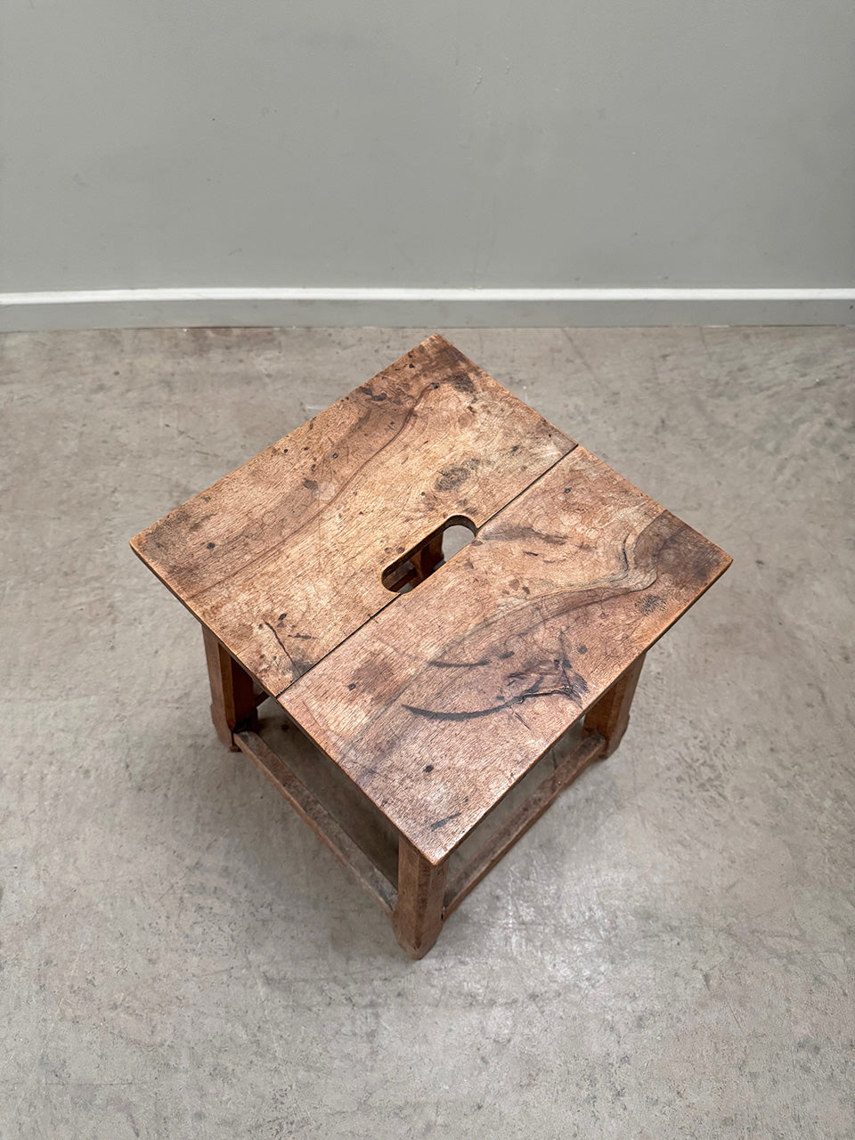 Walnut A-frame stool