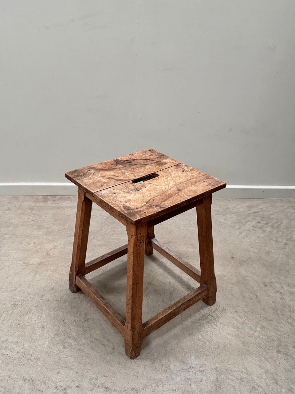 Walnut A-frame stool
