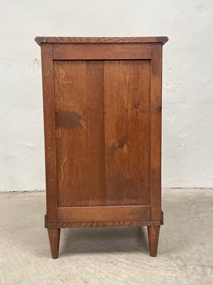 Oak cabinet with hinged top