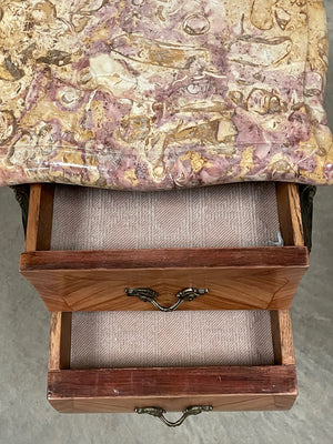 Pair of marquetry bedsides