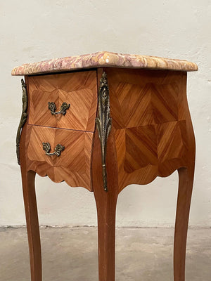 Pair of marquetry bedsides