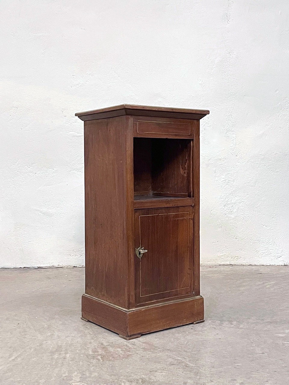 Marble top and brass inlay cupboard