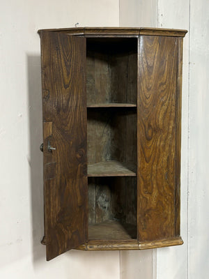 Elm corner cupboard