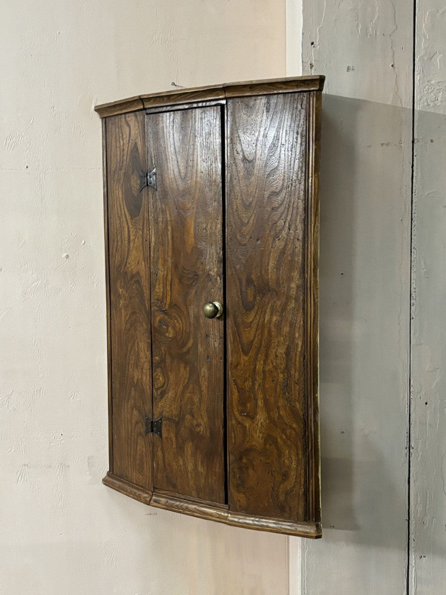 Elm corner cupboard