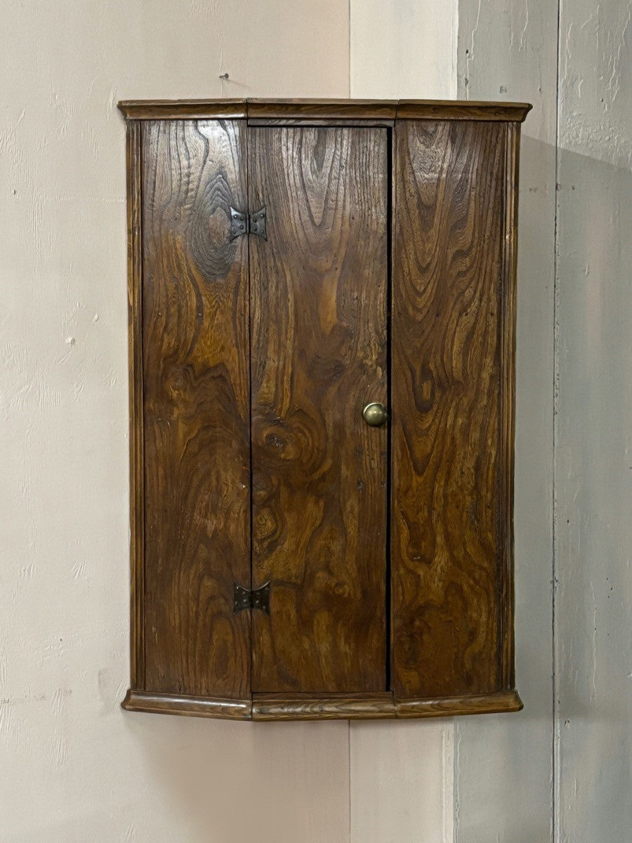 Elm corner cupboard