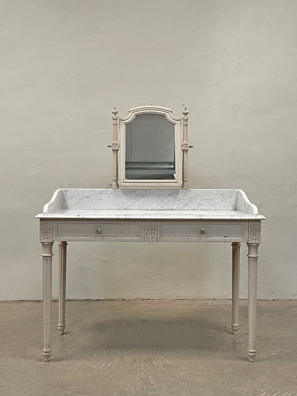 Louis XVI marble top dressing table