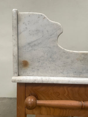 Marble top washstand with towel rails