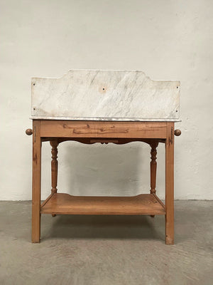 Marble top washstand with towel rails