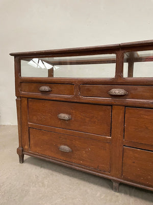 Glass top counter