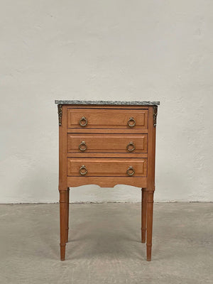 Green marble top chest of drawers