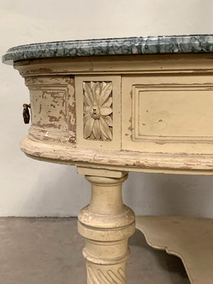 Large marble top dressing table