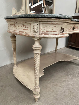 Large marble top dressing table