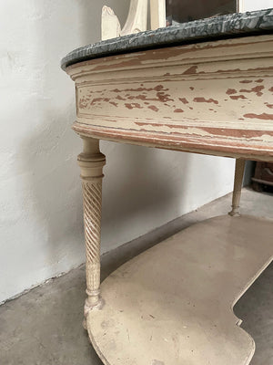 Large marble top dressing table