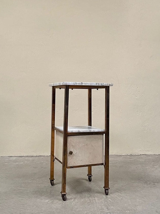 Marble and brass cabinet