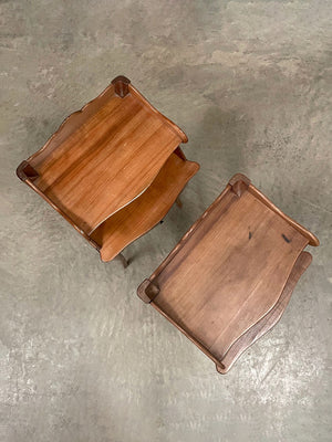 Near pair of 'cut out' bedsides