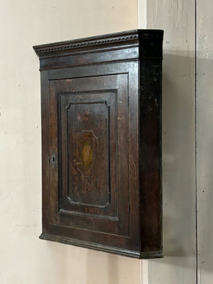 Oak corner cupboard